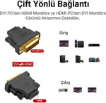 VegGieg DVI 24+1 to HDMI Dönüştürücü Adaptör