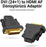 VegGieg DVI 24+1 to HDMI Dönüştürücü Adaptör