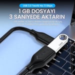 VegGieg USB 3.0 Uzatma Kablosu 3 Metre - Seçenekler: 3 Metre, 0.5 Metre, 1.5 Metre, 1 Metre, 2 Metre