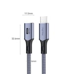Veggieg USB 4.0 E-Mark 240W 40Gbps Thunderbolt 4 8K 60Hz Type-C Uzatma Kablosu 1 Metre - Seçenekler: 1 Metre, 0.5 Metre