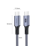Veggieg USB 4.0 E-Mark 240W 40Gbps Thunderbolt 4 8K 60Hz Type-C Görüntü Hızlı Şarj ve Data Kablosu 1 Metre - Seçenekler: 1 Metre, 0.5 Metre, 2 Metre