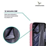 Vegmann Delphin Tekerlekli Alüminyum Teleskopik Çekçekli Şifreli 3 lü Valiz Seti
