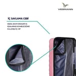 Vegmann Delphin Tekerlekli Alüminyum Teleskopik Çekçekli Şifreli 3 lü Valiz Seti