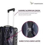 Vegmann Wave Laptop Bölmeli Kabin Boy Valiz,4 Tekerlekli,Şifreli,Hafif ve Dayanıklı Abs İs ve seyahat bavulu