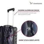 Vegmann Wave Laptop Bölmeli Kabin Boy Valiz,4 Tekerlekli,Şifreli,Hafif ve Dayanıklı Abs İs ve seyahat bavulu