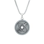 Vegvisir Pusula - Viking Sembol Örme Zincir Kolye - Gümüş Kaplama - Erkek Kadın Kolye - No:1379