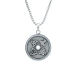 Vegvisir Pusula - Viking Sembol Örme Zincir Kolye - Gümüş Kaplama - Erkek Kadın Kolye - No:1379
