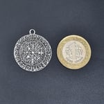 Vegvisir Viking Pusulası Örme Zincir Kolye - Gümüş Kaplama - Erkek Kadın Kolye - No:1523
