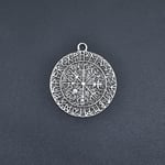 Vegvisir Viking Pusulası Örme Zincir Kolye - Gümüş Kaplama - Erkek Kadın Kolye - No:1523