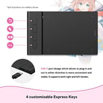 VEIKK OSU Tablet Grafik Tablet VK430 4x3 inç, Pilsiz Stylus 290RPS Raporlama Hızı, 8192 Baskı Hassasiyeti ve 4 Kullanılabilir Tuş, Windows/Android/Mac/Chrome OS ile Uyumlu