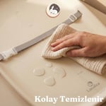 Vela Kemerli Bebek Alt Açma Değiştirme Matı, 50x70cm (Bej)