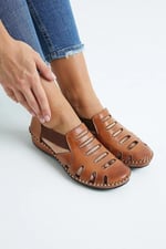 VENÜS 18791395 KADIN SANDALET AYAKKABI TABA Ç TABA 39