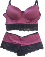 Venüs Dolgulu Bralet Takım Kırmızı 80B