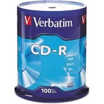 Verbatim CD-R Discs, 700 MB/80 dk, 52 x, Spindle, Gümüş, 100/Paket, 94554