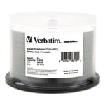 Verbatim DVD+R DL 8.5GB 8X DataLifePlus Beyaz Mürekkep Püskürtmeli Yazdırılabilir, Hub Yazdırılabilir - 50pk Mil - 98319