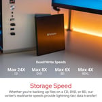 Verbatim Ultra HD 4K Blu-ray Yazıcı USB-C, Siyah