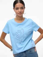 VERO MODA VMFRANCIS SEA SS TOP BOX JRS POP3 Tişört Kadın