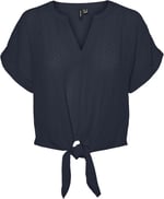 VERO MODA VMGABBI SS CROPPED TIE TOP WVN GA Tişört Kadın
