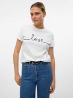 VERO MODA VMKAMI S/S O-NECK T-SHIRT JRS BTQ GA Tişört Kadın