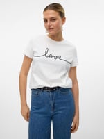 VERO MODA VMKAMI S/S O-NECK T-SHIRT JRS BTQ GA Tişört Kadın