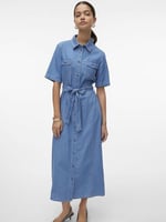 VERO MODA VMVIO 2/4 REG 7/8 SHIRT DRESS YO337 Elbise Kadın
