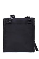 VERSACE JEANS COUTURE Erkekler için Siyah Technicolor Kumaş İmza Crossbody Çanta, Siyah, 8.5x7.5x1