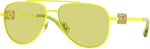 Versace VK2002 1494/2 Güneş Gözlüğü Genç Çocuk Kız Mat Fluo Sarı/Yeşil 52 mm, Mat Fluo Sarı/Altın logosu/Yeşil