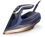 Versuni Philips Azur 8000 serisi buharlı ütü – 85 g/dk sürekli buhar, 260 g turbo buhar püskürtme, 3000 W, OptimalTEMP teknolojisi, SteamGlide Elite ütü taban, koyu mavi (DST8050/20)