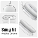 VICHYIE AirPods Max İçin Şeffaf Yumuşak TPU Kılıf, Çizilmez Koruyucu Kapak, Kulaklıklar İçin Aksesuarlar