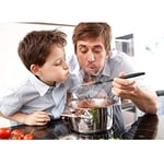 Vicloon Silikon mutfak yardımcısı, 6 adet silikon spatula, çorba kaşığı, fırın fırçası, spatula, ısıya dayanıklı ve yapışmaz, paslanmaz çelik ve dikişsiz tek parça tasarım (siyah)