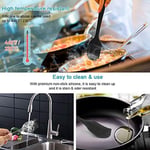 Vicloon Silikon mutfak yardımcısı, 6 adet silikon spatula, çorba kaşığı, fırın fırçası, spatula, ısıya dayanıklı ve yapışmaz, paslanmaz çelik ve dikişsiz tek parça tasarım (siyah)