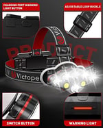 Victoper 18000 Lümen 8 Mod Şarjlı Led Kafa Feneri