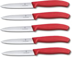 Victorinox 5 parçalı sebze bıçağı seti Swiss Classic Orange – 10 cm tırtılsız – Domates bıçağı - Seçenekler: 10 cm - 5 parçalı - Tırtıklı, 10 cm - 5 parçalı - Tırtıksız