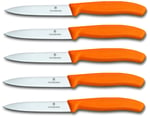 Victorinox 5 parçalı sebze bıçağı seti Swiss Classic Orange – 10 cm tırtılsız – Domates bıçağı - Seçenekler: 10 cm - 5 parçalı - Tırtıklı, 10 cm - 5 parçalı - Tırtıksız