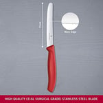 Victorinox 6.7831 SwissClassic 11cm Domates & Sosis Bıçağı, Paslanmaz Çelik Kirmizi, Classic