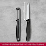 Victorinox 6.7113.21 Swiss Classic 2li Bıçak ve Soyacak Set, Siyah
