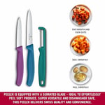 Victorinox 6.7116.33C1 Swiss Classic 3lü Bıçak ve Soyacak Set, Renkli
