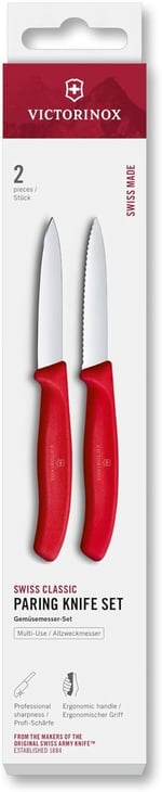 Victorinox 6.7691.2C1 Swiss Classic 2li Soyma Bıçağı Set, Kırmızı
