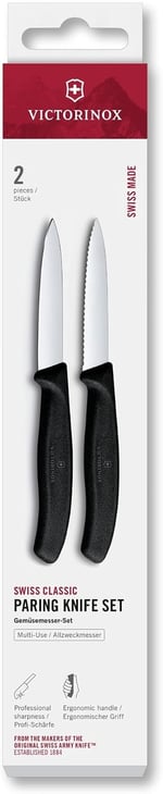 Victorinox 6.7693.2 Swiss Classic 2li Soyma Bıçağı Set, Siyah