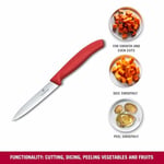 Victorinox 6.7701.C1 Swiss Classic 10cm Düz Soyma Bıçağı, Kırmızı