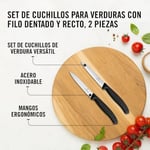 Victorinox 6.7793.2 Swiss Classic 2li 10cm Soyma Bıçağı Set, Siyah