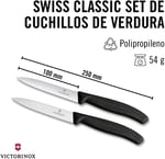 Victorinox 6.7793.2 Swiss Classic 2li 10cm Soyma Bıçağı Set, Siyah
