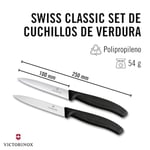 Victorinox 6.7793.2 Swiss Classic 2li 10cm Soyma Bıçağı Set, Siyah