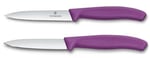 Victorinox 6.7795.2C1 Swiss Classic 2li 10cm Soyma Bıçağı Set, Mor