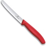 Victorinox 6.7831.C1 Swiss Classic 11cm Tırtıklı Domates Bıçağı, Kırmızı