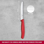 Victorinox 6.7831.C1 Swiss Classic 11cm Tırtıklı Domates Bıçağı, Kırmızı
