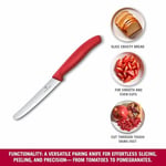 Victorinox 6.7831.C1 Swiss Classic 11cm Tırtıklı Domates Bıçağı, Kırmızı