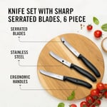 Victorinox 6.7833.6 SwissClassic Blisterli Siyah 6lı Domates Bıçağı