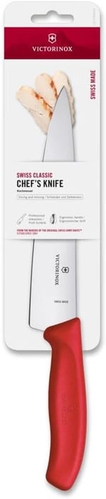 Victorinox 6.8001.19C1B 19cm Düz Şef Bıçağı, Kırmızı, Blisterli