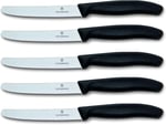 Victorinox Domates bıçağı, ekmek bıçağı, sofra bıçağı seti, 5 parça, Swiss Classic (kırmızı)